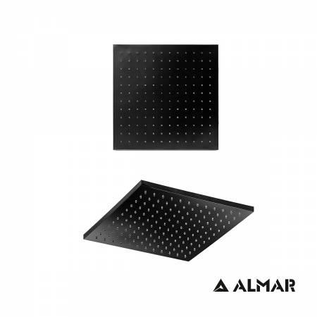 Κεφαλή Ντουζ Emotion 30x30 ABS, Almar Black Matt