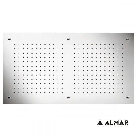 Κεφαλή Ντουζ Εντοιχισμού Οροφής 70x38 Almar Inox Brushed