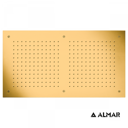 Κεφαλή Ντουζ Εντοιχισμού Οροφής 70x38 Almar Brushed Gold