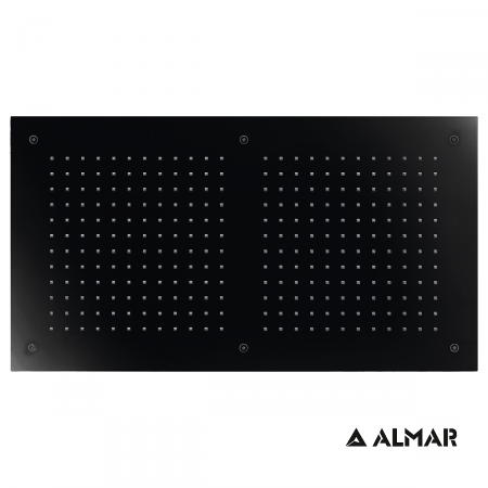 Κεφαλή Ντουζ Εντοιχισμού Οροφής 70x38 Almar Black Matt