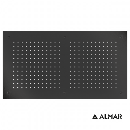 Κεφαλή Ντουζ Εντοιχισμού Οροφής 70x38 Almar PVD Black Brushed