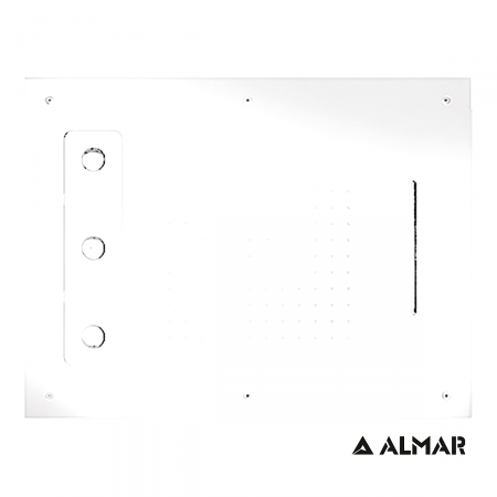 Κεφαλή Ντουζ Εντοιχισμού Οροφής 63x48, Almar White Matt