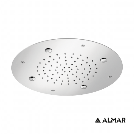 Κεφαλή Ντουζ Εντοιχισμού Οροφής Φ38 Almar Brushed Inox