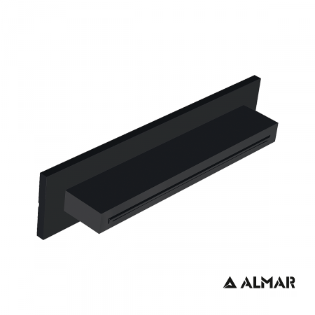 Καταρράκτης Ντουζ XL 34,6x8 Almar Black Matt