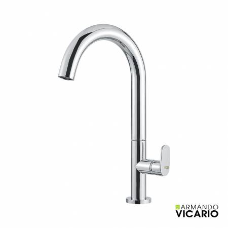 Μπαταρία Νιπτήρα Υψηλή με Βαλβίδα Clic-Clac Slim Vicario Chrome