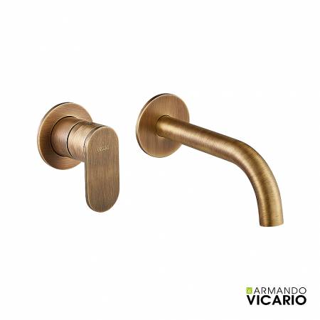 Μπαταρία Νιπτήρα Τοίχου Slim Vicario Antique Brass