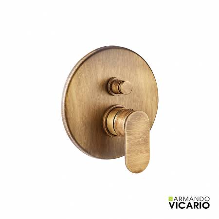 Μίκτης Εντοιχισμού 2 Εξόδων Slim Vicario Antique Brass