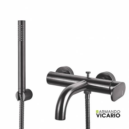 Μπαταρία Λουτρού Slim Vicario Black Brushed