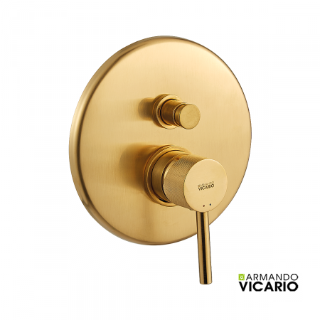 Μίκτης Εντοιχισμού 2 Εξόδων industrial Vicario Brushed Gold