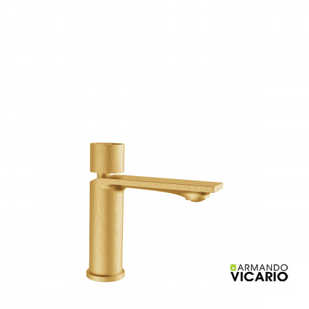 Μπαταρία Νιπτήρα με Βαλβίδα Clic-Clac Halo Vicario Brushed Gold