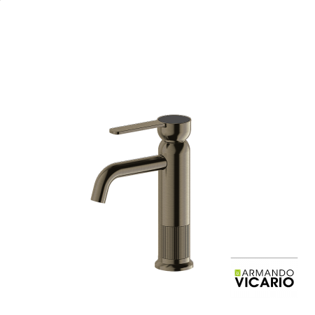 Μπαταρία Νιπτήρα με Βαλβίδα Clic-Clac Lumiere Vicario Black Brushed