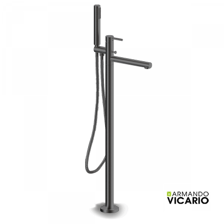 Μπαταρία Λουτρού Επιδαπέδια Cyrcus Vicario Black Brushed