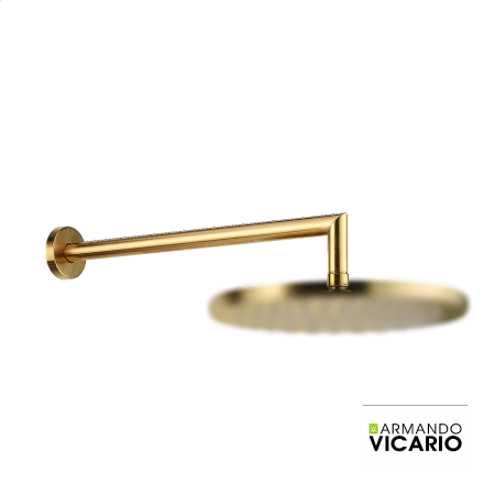 Βραχίονας Τοίχου Στρογγυλός  35εκ., Vicario Brushed Gold