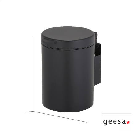 Χαρτοδοχείο Επίτοιχο 3l Geesa Black Matt