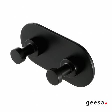 Άγκιστρο μπάνιου διπλό NEMOX Geesa Inox Black Matt