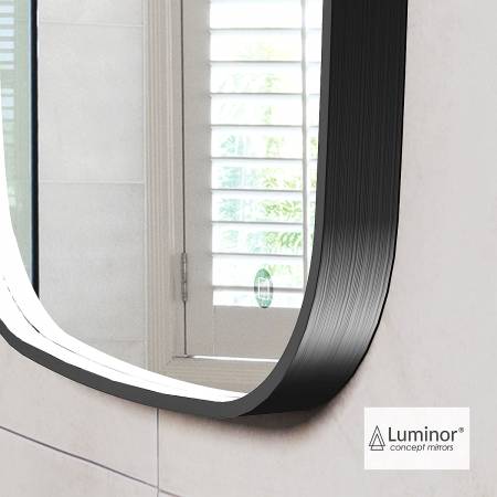 Καθρέπτης Μπάνιου FIZ 60x80 Luminor Black Brushed