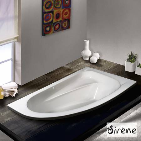 Μπανιέρα Ακρυλική MARINA 160x90 Right, Sirene White