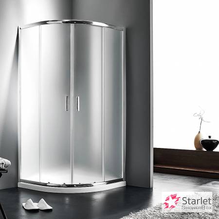 Ημικυκλική Καμπίνα Ντουζιέρας QUADRANT 80 (77-79εκ.), Starlet Fabric Chrome