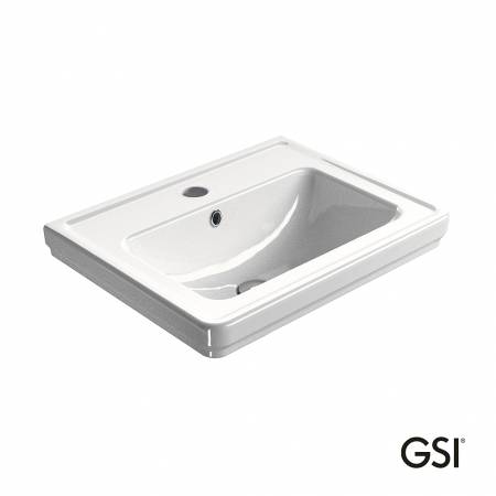 Νιπτήρας Πορσελάνης Classic 60x46 (1 οπή+2 προχ.) GSI White