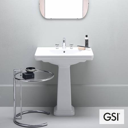 Νιπτήρας Πορσελάνης Classic 60x46 (1 οπή+2 προχ.) GSI White