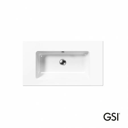 Νιπτήρας Πορσελάνης Pura 82x46 (1 οπή+2 προχ.) GSI White