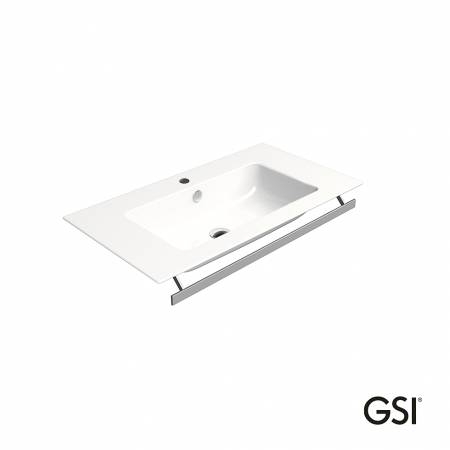 Νιπτήρας Πορσελάνης Pura 82x46 (1 οπή+2 προχ.) GSI White