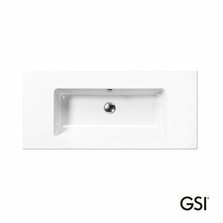 Νιπτήρας Πορσελάνης Pura 102x46 (1 οπή+2 προχ.) GSI White