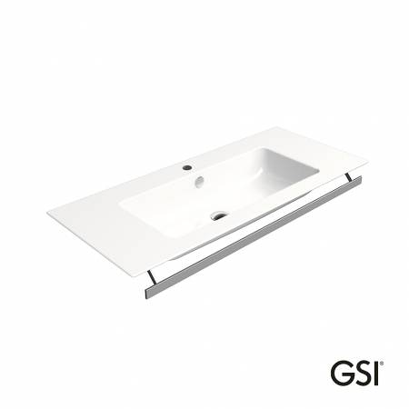 Νιπτήρας Πορσελάνης Pura 102x46 (1 οπή+2 προχ.) GSI White