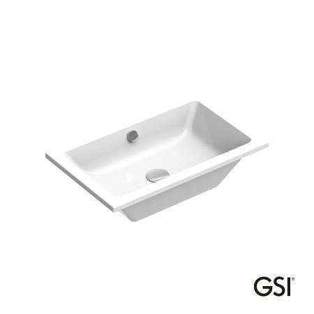 Νιπτήρας Πορσελάνης Kube 60x37 GSI White