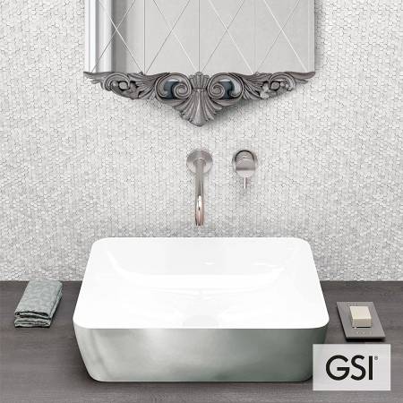 Νιπτήρας Πορσελάνης Sand 50x38 GSI Platinum/White