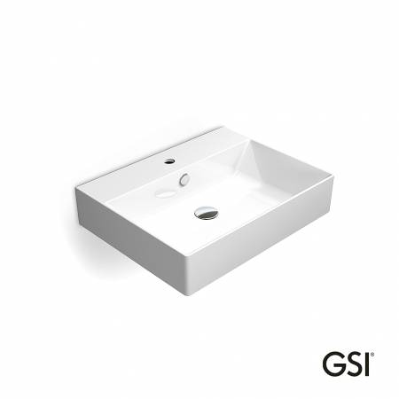 Νιπτήρας Πορσελάνης Kube-X 60x47 (1 οπή+2 προχ.) GSI White