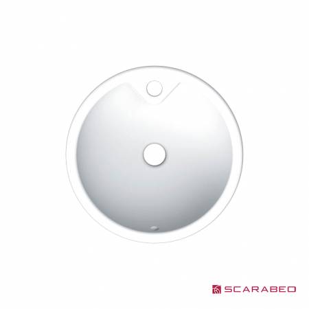 Νιπτήρας Πορσελάνης Luna 40φ (1 οπή) Scarabeo White