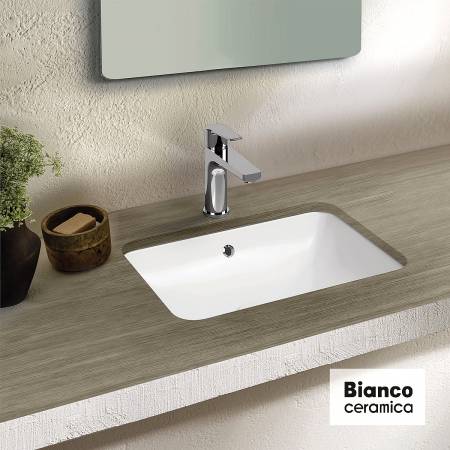 Νιπτήρας Πορσελάνης 50x34 υποενθετος Bianco Ceramica White