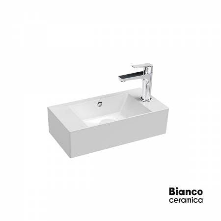 Νιπτήρας Πορσελάνης Tetra n 51x25, Bianco Ceramica White