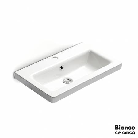 Νιπτήρας Πορσελάνης Urban 60x35 (1 οπή) Bianco Ceramica White