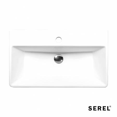 Νιπτήρας Πορσελάνης Tetra 60x35 (1 οπή) SEREL White