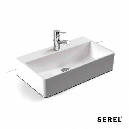 Νιπτήρας Πορσελάνης Tetra 60x35 (1 οπή) SEREL White