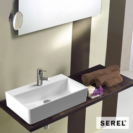 Νιπτήρας Πορσελάνης Tetra 60x35 (1 οπή) SEREL White