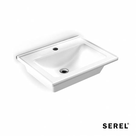 Νιπτήρας Πορσελάνης Slim 60x46 (1 οπή) SEREL White