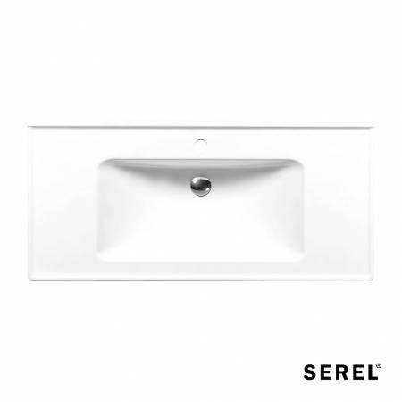 Νιπτήρας Πορσελάνης Slim 100x46 (1 οπή) SEREL White