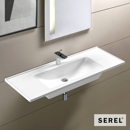 Νιπτήρας Πορσελάνης Slim 100x46 (1 οπή) SEREL White