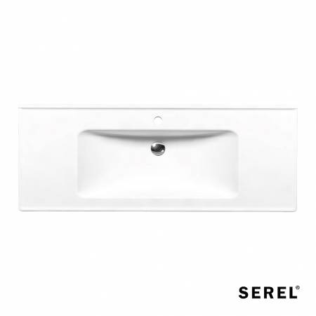 Νιπτήρας Πορσελάνης Slim 120x46 (1 οπή) SEREL White