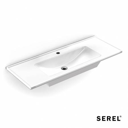 Νιπτήρας Πορσελάνης Slim 120x46 (1 οπή) SEREL White