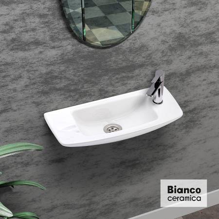 Νιπτήρας Πορσελάνης 44x20 Bianco Ceramica White