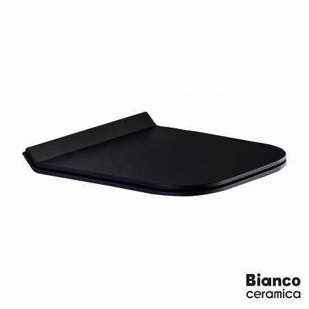 Κάλυμμα Λεκάνης ENZO Slim Slim Soft Close  Bianco Ceramica Black Matt