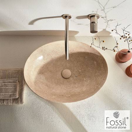 Νιπτήρας Μαρμάρινος  Malin 55x41 h.16 Fossil Beige