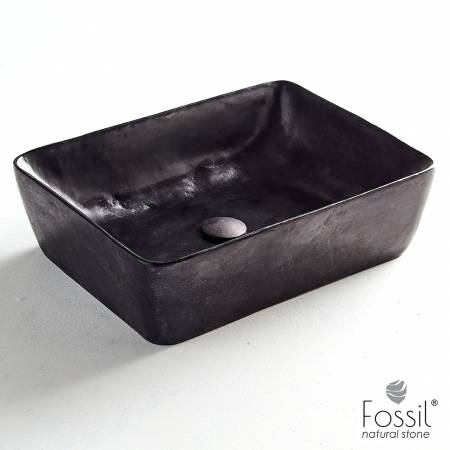 Νιπτήρας Μαρμάρινος  Jade 60x38 h.14 Fossil Black