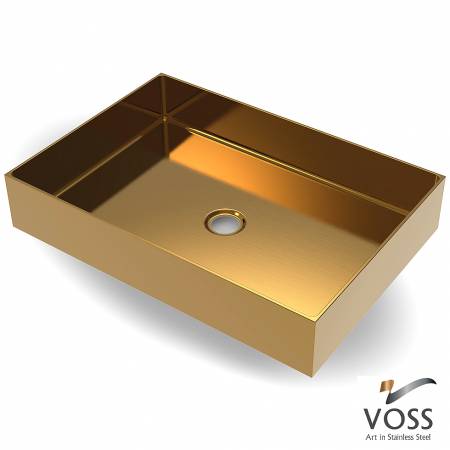 Νιπτήρας Αldo 55x38 voss Inox PVD Brushed Gold