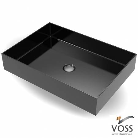 Νιπτήρας Αldo 55x38 voss Inox PVD Black Brushed