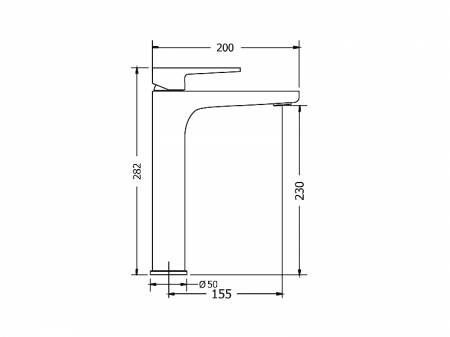 ΜΠΑΤΑΡΙΑ ΝΙΠΤΗΡΟΣ ΨΗΛΗ MODEA OPTIMA PLUS ΧΡΩΜΕ ΡΟΥΞΟΥΝΙ 200mm